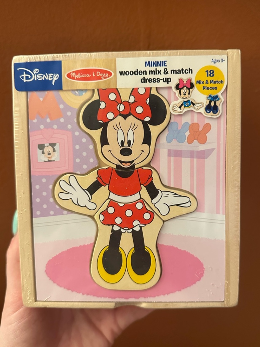 NEW Minnie Mouse Wooden Mix & Match Dress Up Puzzle Melissa & Doug